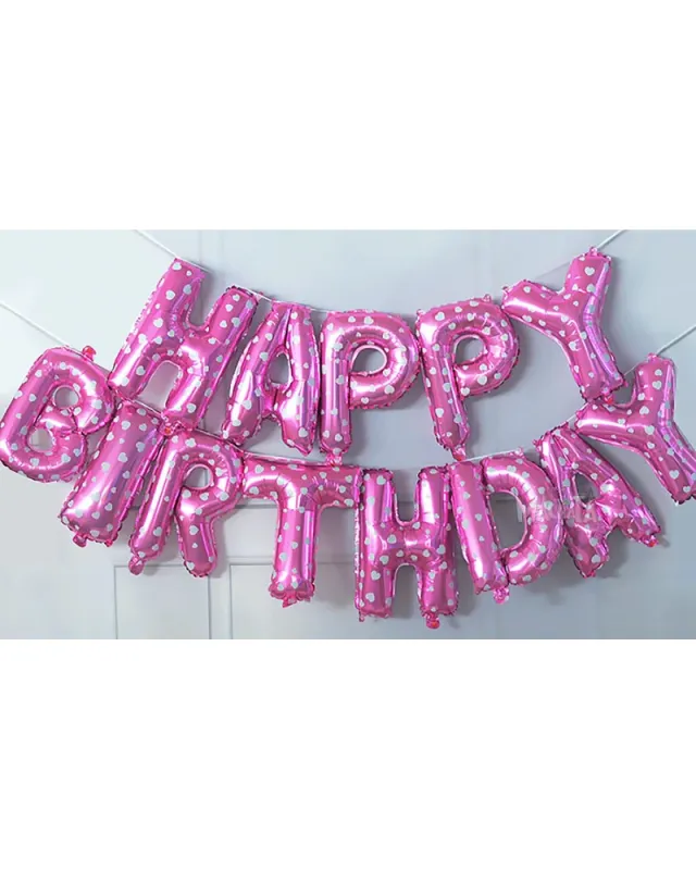 Детски парти комплект Батгърл с костюм, розов надпис Happy Birthday, балони и фолиева фотостена
