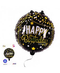 Фолиев кръгъл балон - Happy Birthday 54557