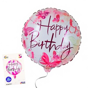 Фолиев кръгъл балон - Happy Birthday 54561