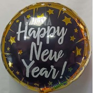 Фолиев кръгъл балон - Happy New Year