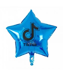 Фолиев балон синя звезда - Tik tok