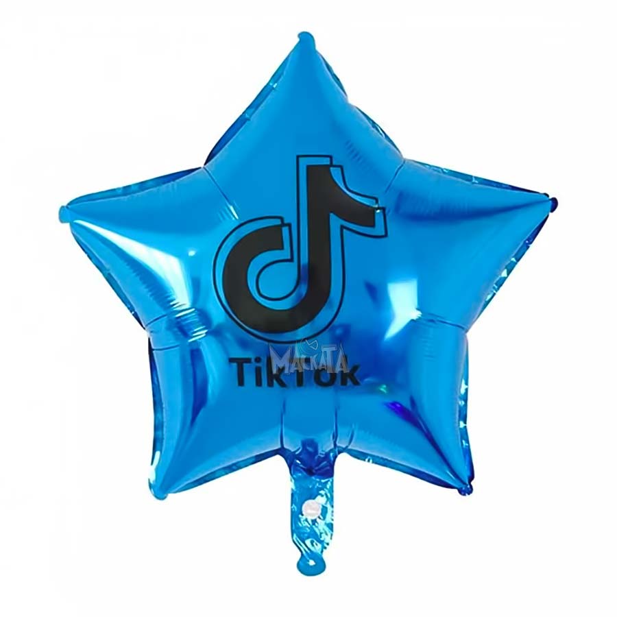 Фолиев балон синя звезда - Tik tok