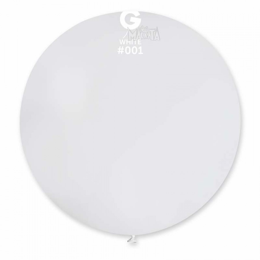 Пастелни балони гигант в бял цвят G220