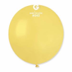 Пастелни балони гигант в цвят горчица G150 - 5бр