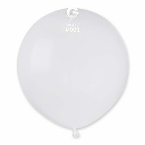 Пастелни балони гигант в бял цвят G150 - 5бр