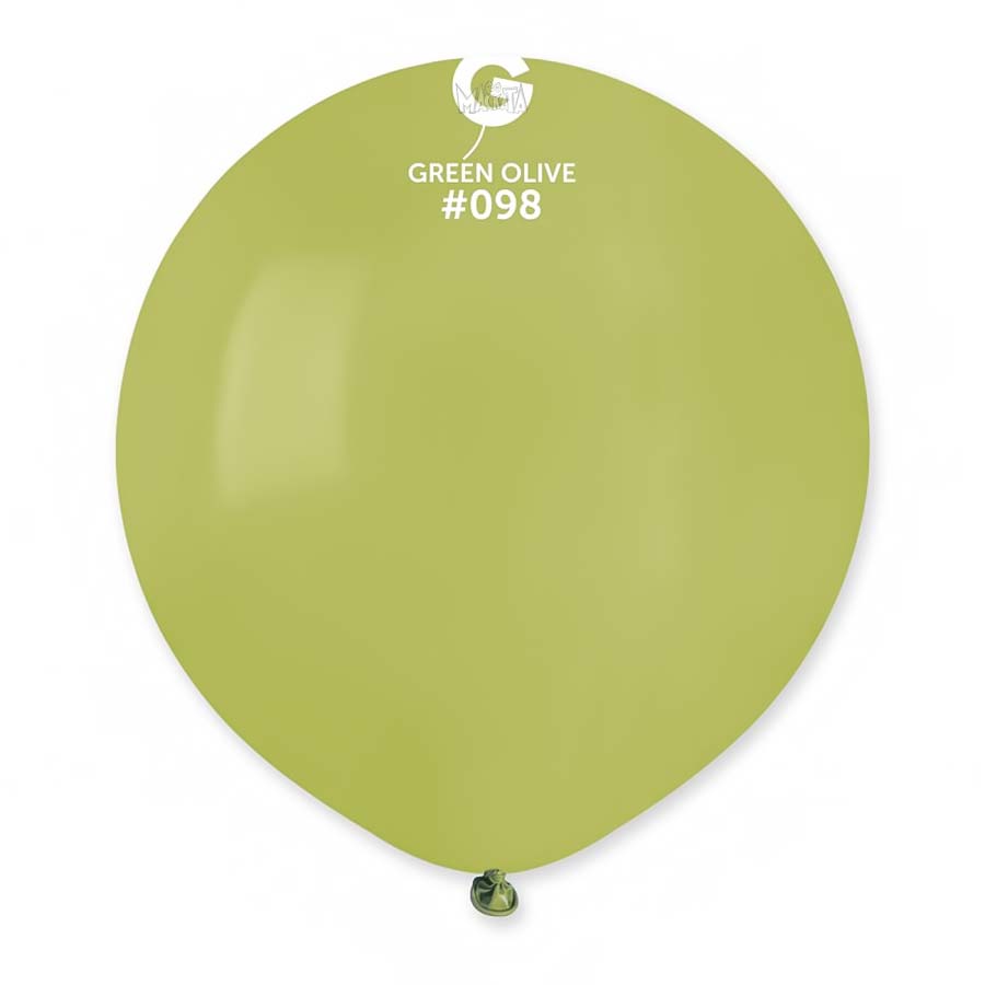 Пастелни балони гигант в цвят Green olive G150 - 5бр