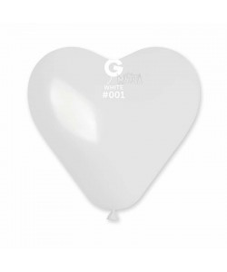 Балони бели сърца 25см - 5бр