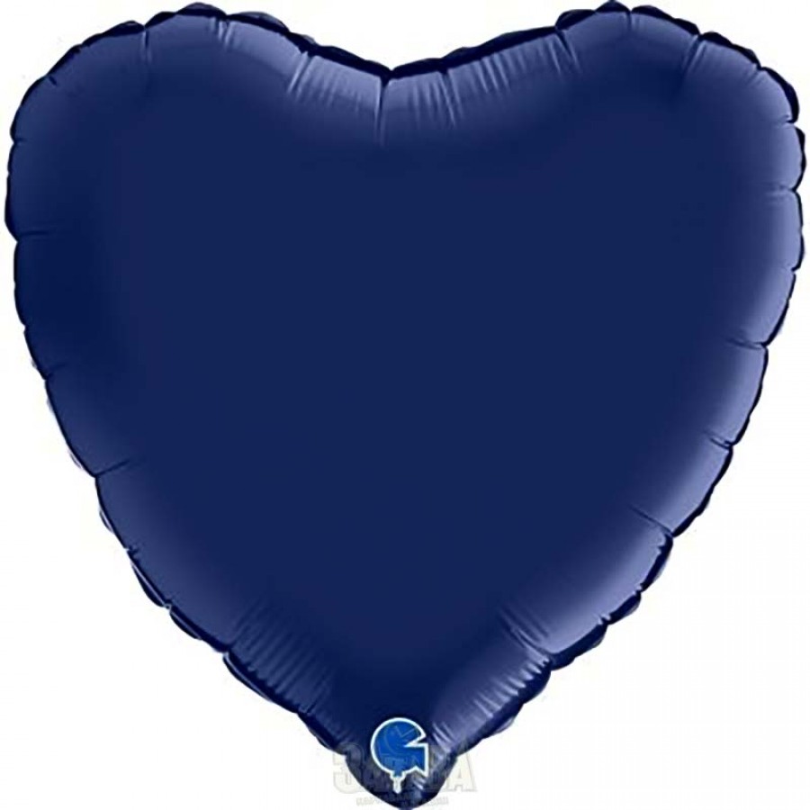 Фолиев балон сърце - Цвят Blue Navy