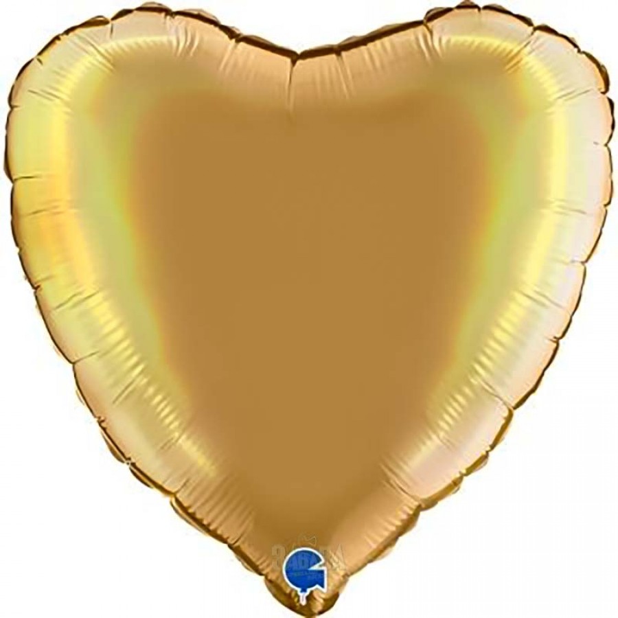 Фолиев балон сърце - Цвят Platinum Champagne