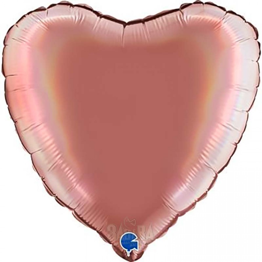 Фолиев балон сърце - Цвят Satin Rosegold