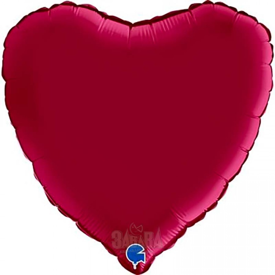 Фолиев балон сърце - Цвят Satin Cherry