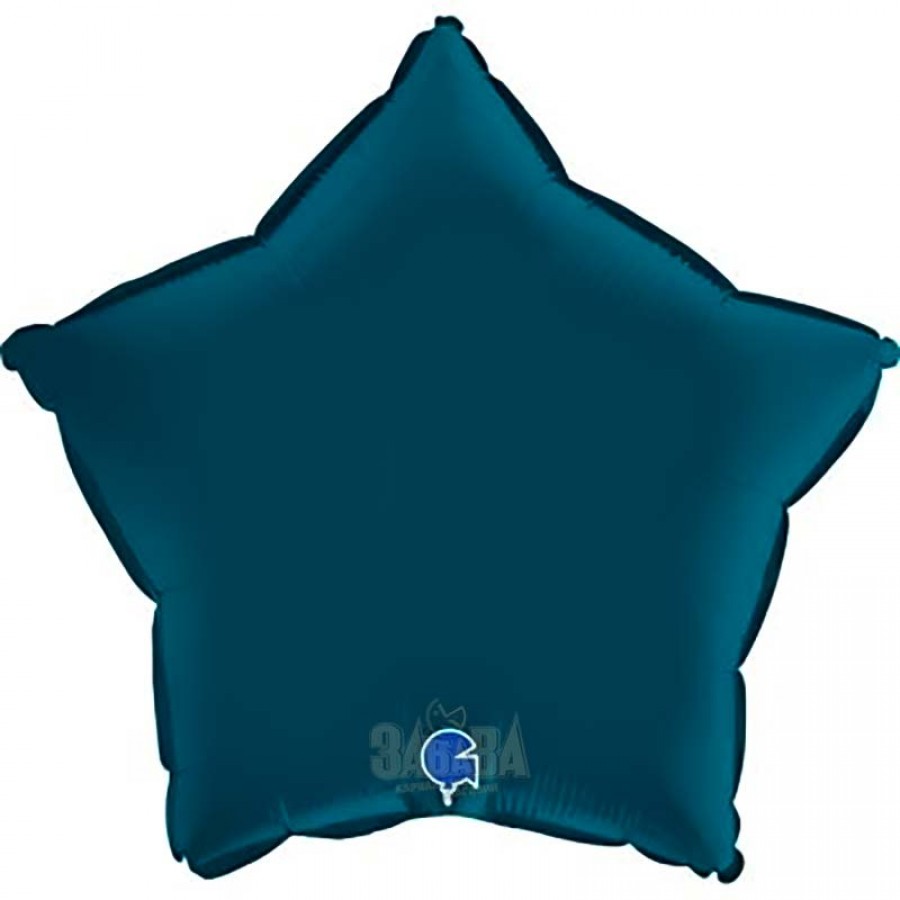 Фолиев балон звезда - Цвят петролено синьо
