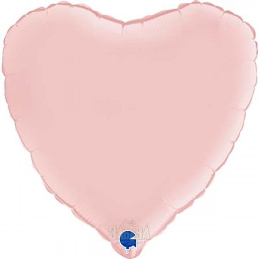 Фолиев балон сърце - Цвят пастелно розово