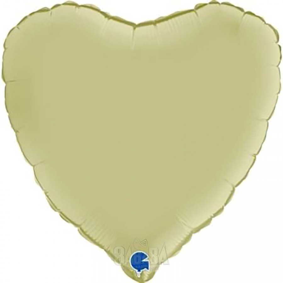 Фолиев балон сърце - Цвят сатен маслина