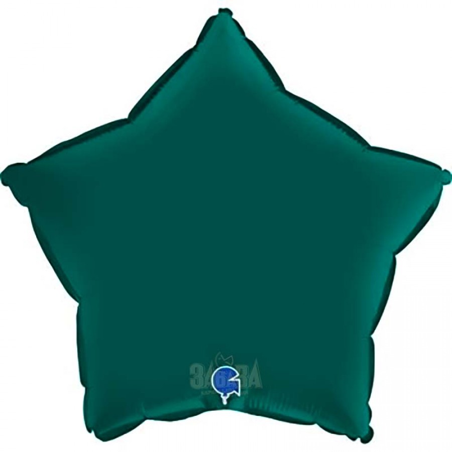 Фолиев балон звезда - Цвят изумрудено зелено