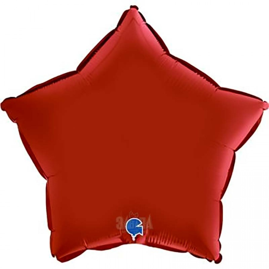 Фолиев балон звезда - Satin Rubin Red