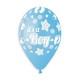 Балони с щампа - бебешки стъпки 5бр