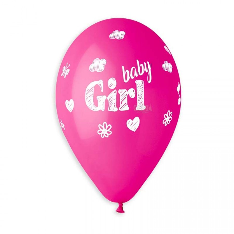 Балони с щампа - Baby girl 5бр 934 Балони с щампа - Baby girl 5бр 934
