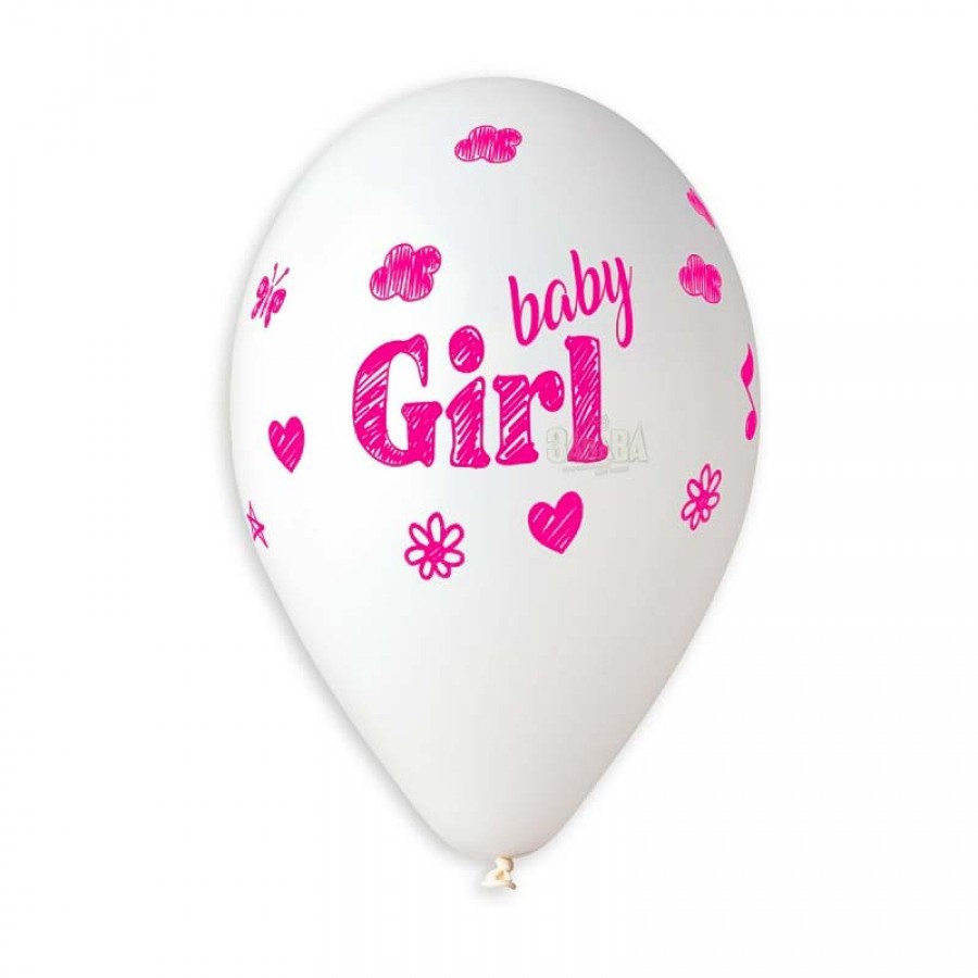 Балони с щампа - Baby girl 5бр 934 Балони с щампа - Baby girl 5бр 934