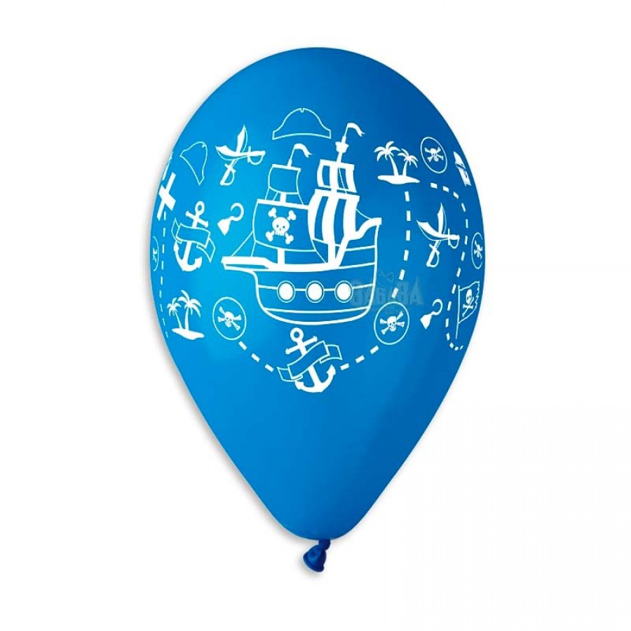Балони с щампа - Пиратски кораби 5бр