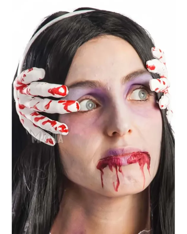 Комплект за Хелоуин Страшната болница със зомби медицински костюми, големи спринцовки, кървав сатър, ампутирани крайници, диадеми и страшни гримове
