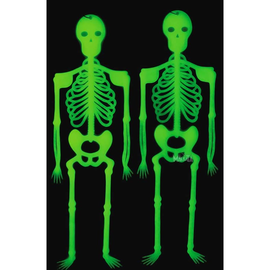 Украса за Хелоуин - Светещи скелети 2бр. 09150