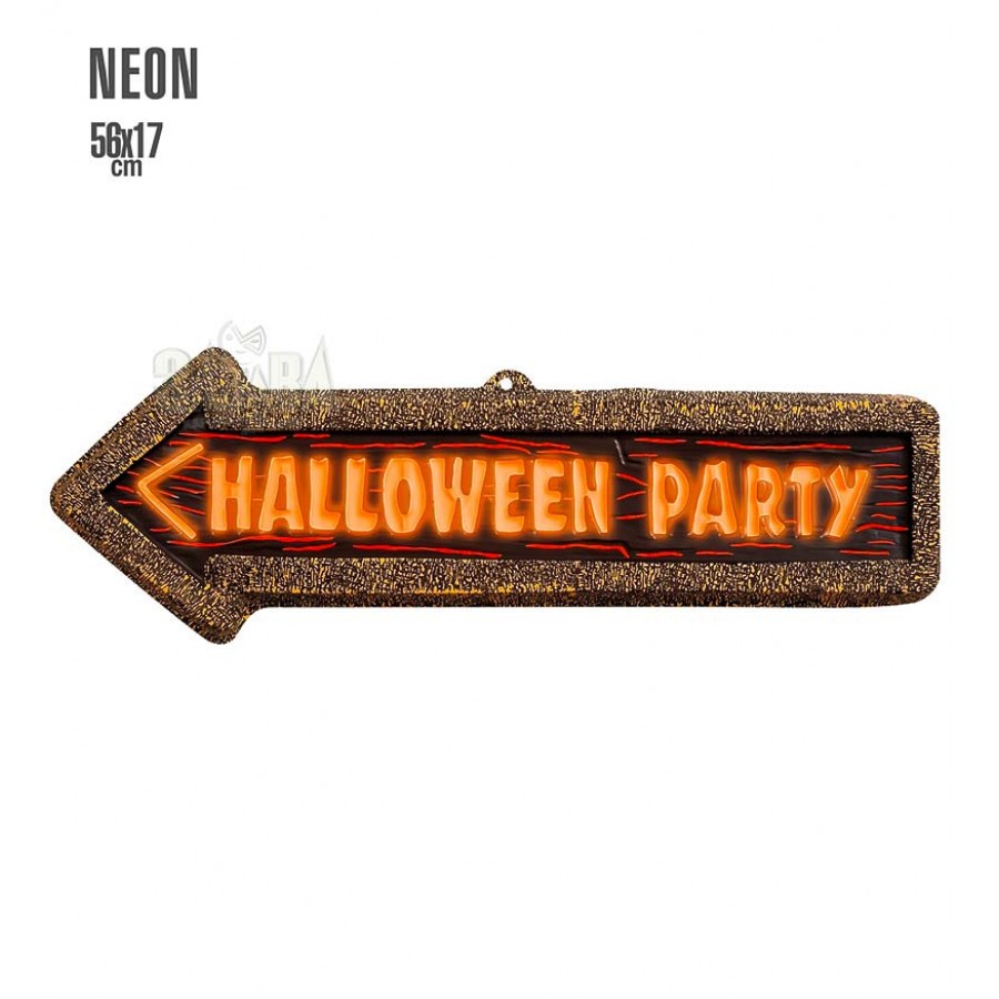 Украса за Хелоуин - Табела с надпис Halloween party 2123F Украса за Хелоуин - Табела с надпис Halloween party 2123F
