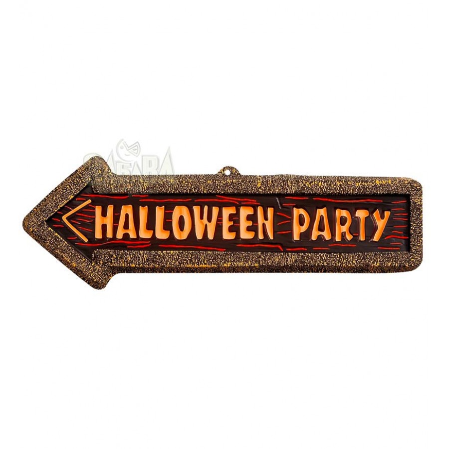 Украса за Хелоуин - Табела с надпис Halloween party 2123F Украса за Хелоуин - Табела с надпис Halloween party 2123F