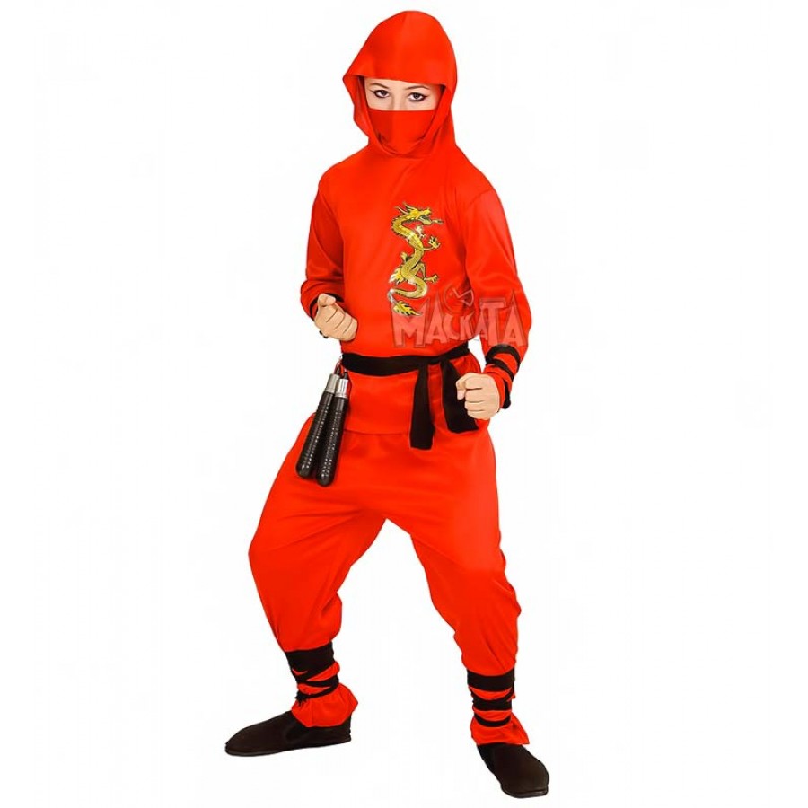 Детски карнавален костюм за нинджа - Червен дракон 91130/01337