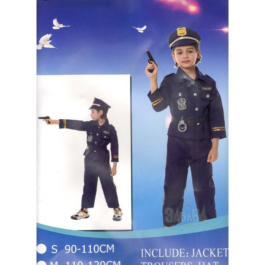 Карнавален детски костюм за полицай 001