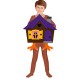 Детски карнавален костюм Къщата на Баба Яга с трико и ръчно изработен филцов аксесоар