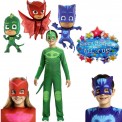 Комплект  PJ Masks - балони, маски и костюм на Геко