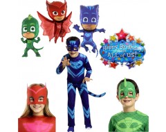 Комплект  PJ Masks - балони, маски и костюм на Кетбой