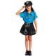 Карнавален детски полицейски костюм за момиче в син цвят