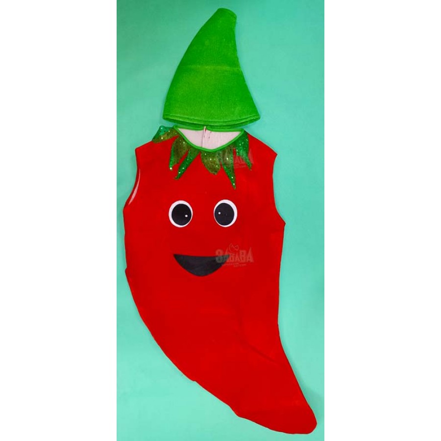 Карнавален детски костюм на зеленчук - Червена чушка