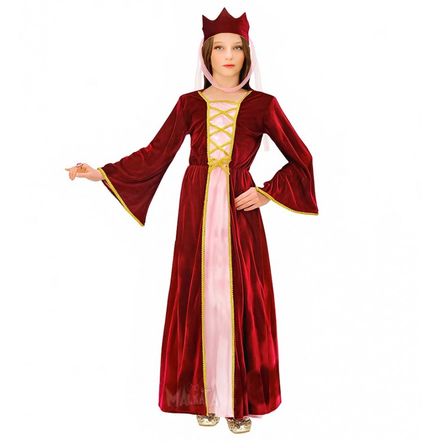 Карнавален детски костюм за средновековна кралица - Гуиневир 12576