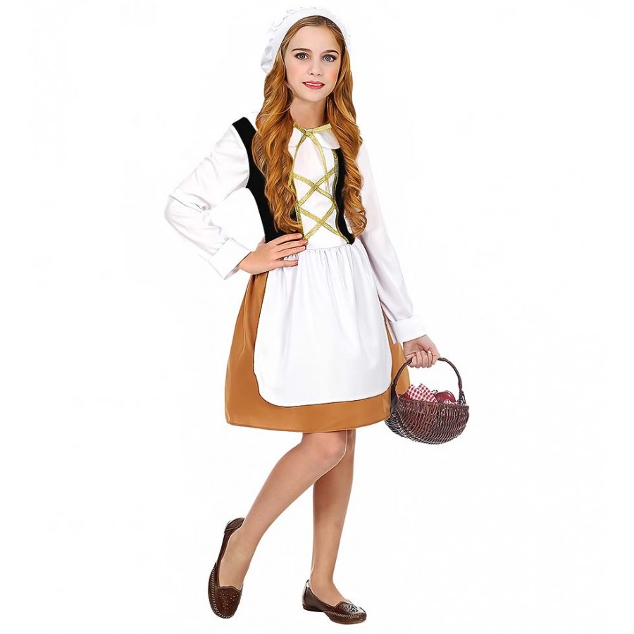 Карнавален детски костюм на средновековна прислужничка 06615