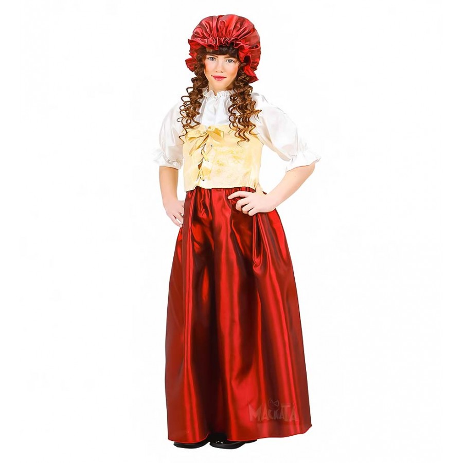 Карнавален детски костюм за средновековно селско момиче 12556