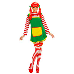 Дамски костюм Пипи Дългото чорапче (Pippi Longstocking)