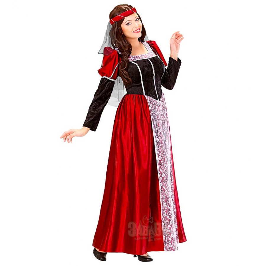 Карнавален дамски костюм на Средновековна принцеса 35482