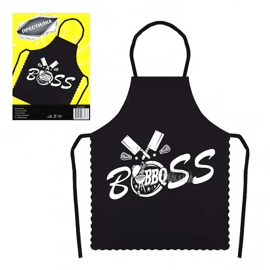 Забавна престилка с надпис - BBQ Boss 100487