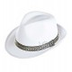 Карнавална шапка -  бяло бомбе за гангстер 0409L