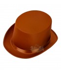 Карнавална ретро шапка - Цилиндър в кафяв цвят 09784