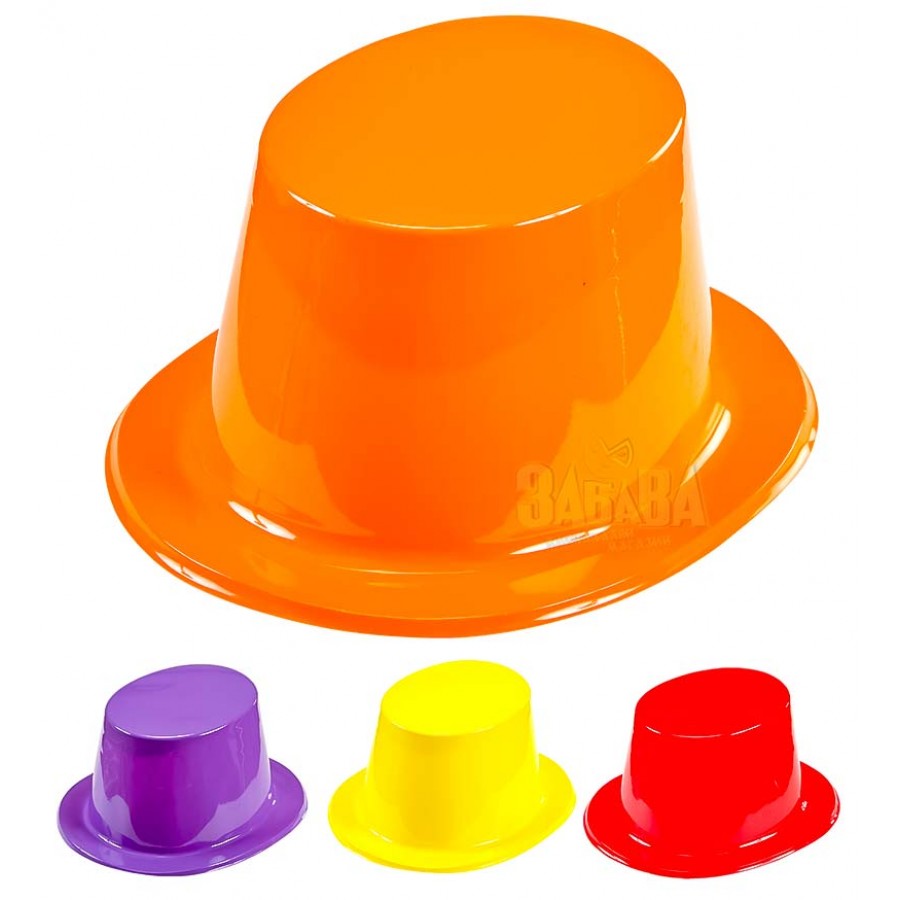 Карнавална шапка - Цветен цилиндър 1633B