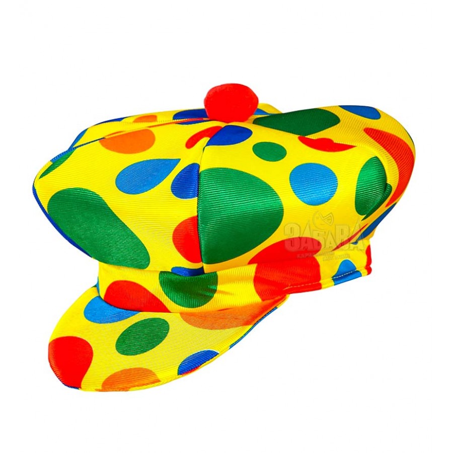 Карнавална шапка - Цветен каскет на клоун 1813P