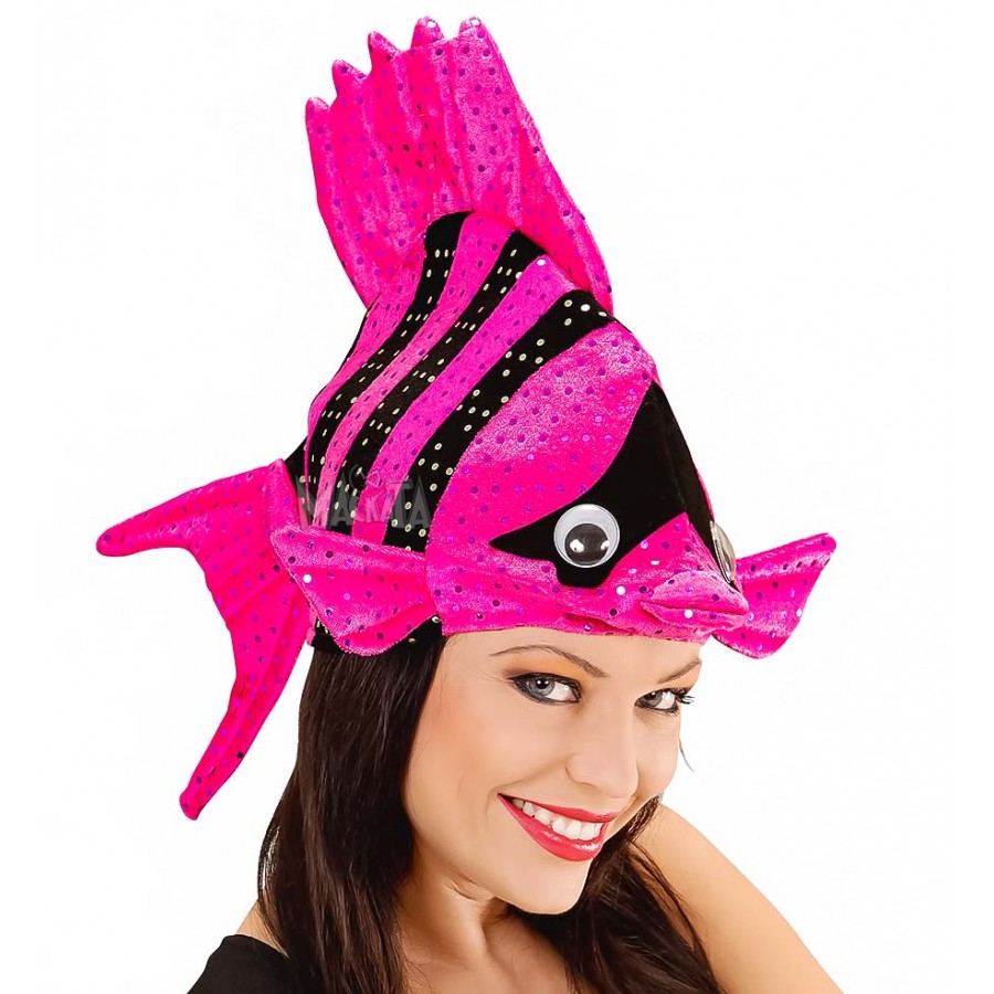 Карнавална шапка - Розова тропическа рибка 01093