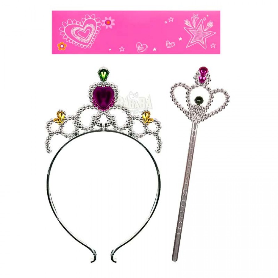 Комплект корона и жезъл за принцеса 55817