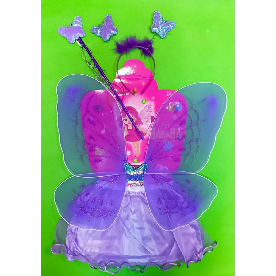 Карнавален комплект за пеперуда в лилав цвят