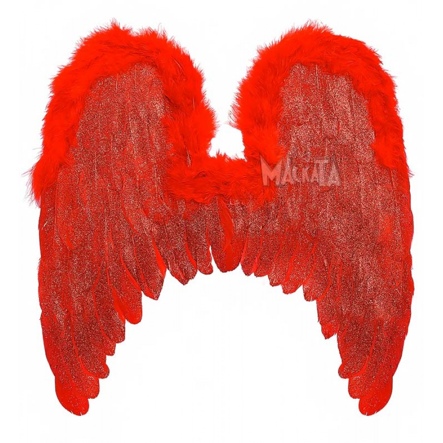 Карнавални червени дяволски крила 01199
