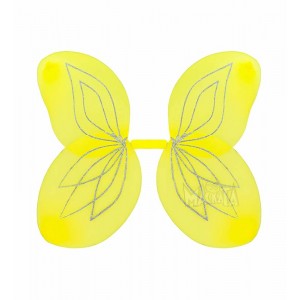 Карнавални пеперудени крила в жълт цвят 86414